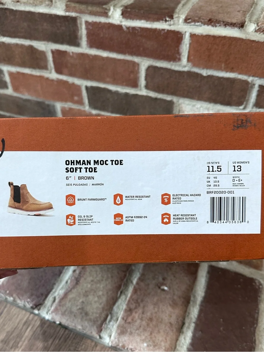 brunt | ohman moc toe soft toe work boots